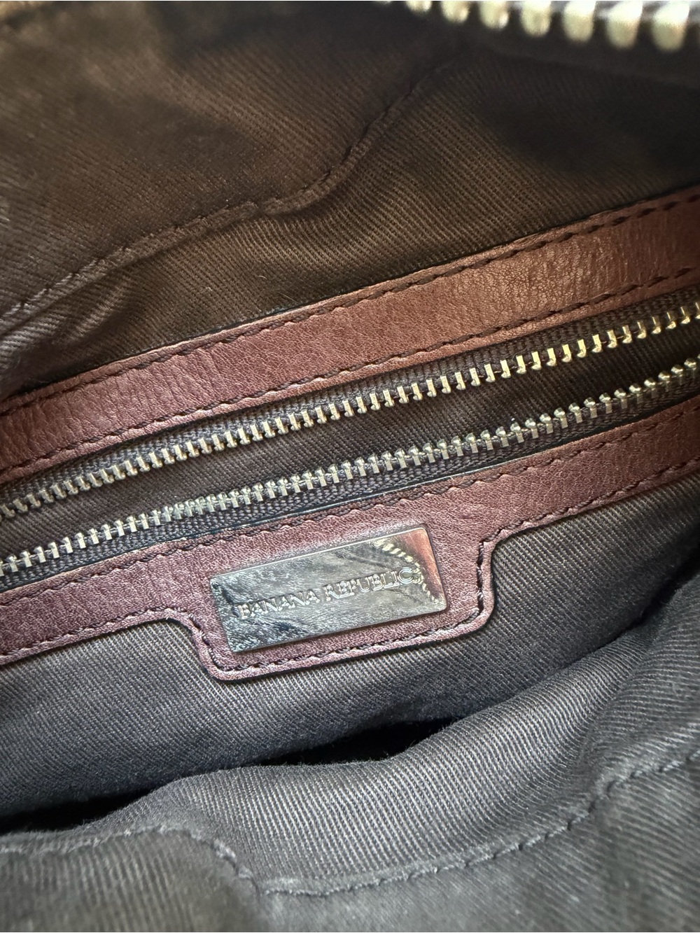 Banana Republic Chocolate Brown Leather Shoulder Bag - Picture 6 of 10